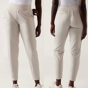 Athleta Brooklyn Ankle Pants Beige Athletic Pants